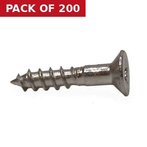 Centurion 4mm x 20mm Stainless Steel Chipboard Screws CRCS Head Countersunk  (200)