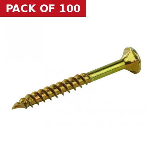 Centurion Torx Head High Performance Woodscrew - 4 x 60mm - Zinc Yellow Passivated (100)