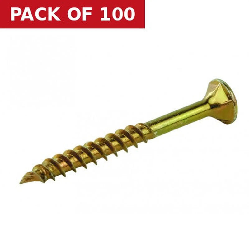 Centurion Torx Head High Performance Woodscrew - 4 x 60mm - Zinc Yellow Passivated (100)