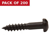 Centurion 3/4" x 6 Pozi Round Head Woodscrew - Black Japanned - (200)