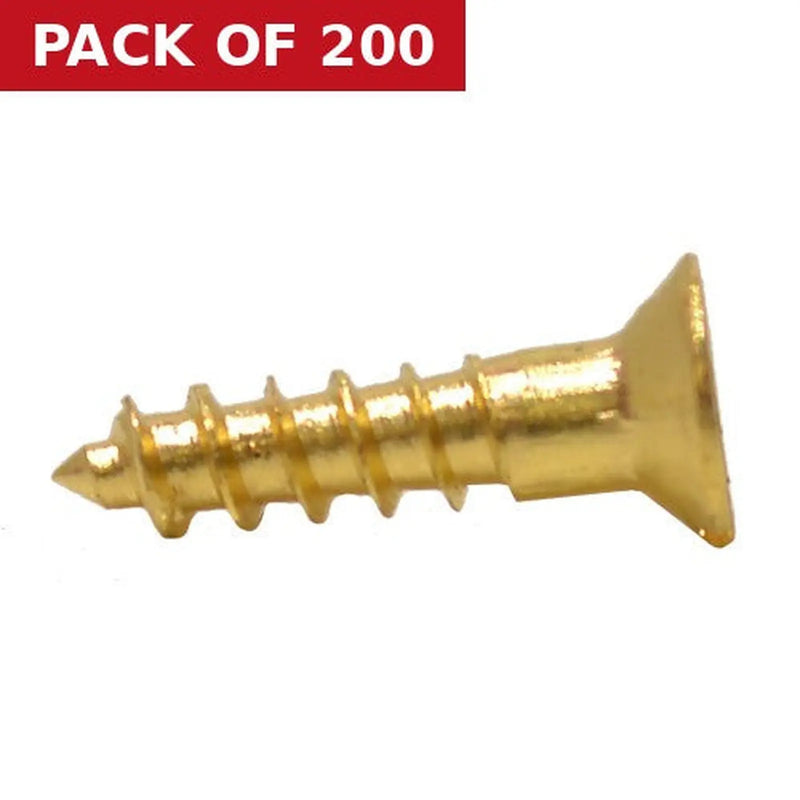 Centurion 1/2" x 4 Slotted Brass Woodscrew - Countersunk Head - (200)