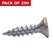 Centurion 5/8" x 6 ZP Cross Recessed Hardened Twin Thread Woodscrews with Countersunk Head (200)