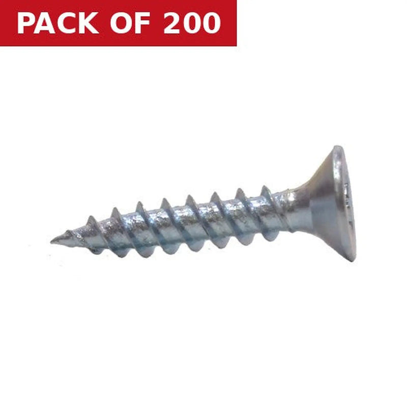 Centurion 3/4" x 6 ZP Cross Recessed Hardened Twin Thread Woodscrews with Countersunk Head (200)