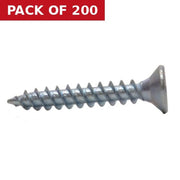 Centurion 1" x 7 ZP Cross Recessed Hardened Twin Thread Woodscrews with Countersunk Head  (200)