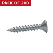 Centurion 1" x 8 ZP  Cross Recessed Countersunk Hardened Twin Thread Screws Zinc Plated  (200)