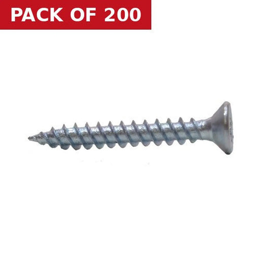 Centurion 1 1/4" x 8 ZP Cross Recessed Hardened Twin Thread Woodscrews with Countersunk Head  (200)