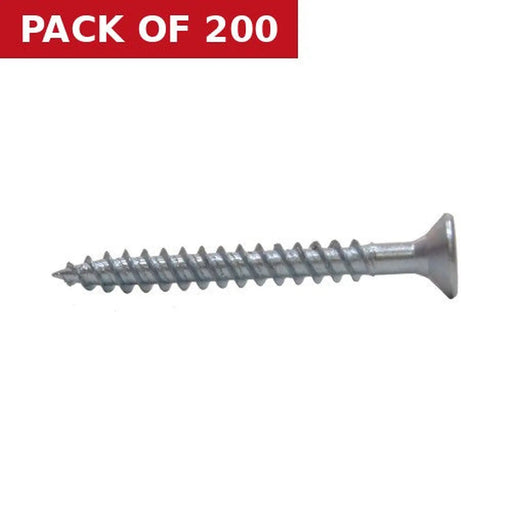 Centurion 1 1/2" x 8 ZP Cross Recessed Hardened Twin Thread Woodscrews with Countersunk Head  (200)