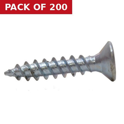 Centurion 1" x 10 ZP Cross Recessed Hardened Twin Thread Woodscrews with Countersunk Head  (200)