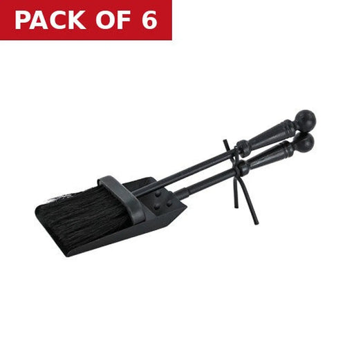 Centurion Coal Brush & Shovel Set Black - Pack of 6