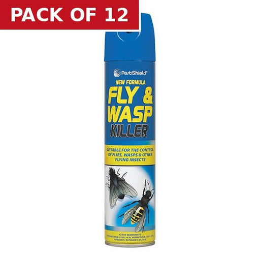 Centurion Pestshield - Fly & Wasp Killer Aerosol - 300ml (DGN) - Pack of 12