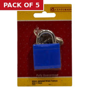 Centurion Jacketed Brass Padlocks, 40mm - Pack of 5