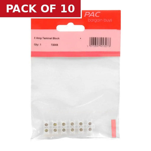 Centurion 5 Amp Terminal Block 6 Way - Pack of 10
