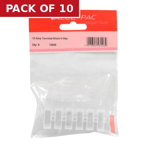 Centurion 15 Amp Terminal Block 6pk - Pack of 10