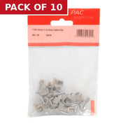 Centurion 1.00/1.5mm T+E Grey Cable Clip - Pack of 10