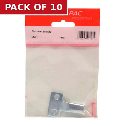 Centurion Zinc Meter Box Key - Pack of 10