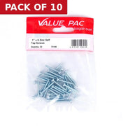 Centurion 1" x 6 ZP Pan Head Self Tapping Screws (Pack of 32) - Pack of 10