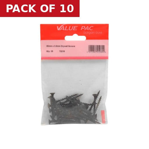 Centurion 38mm x 3.5mm Drywall Screws (Pack of 30) - Pack of 10