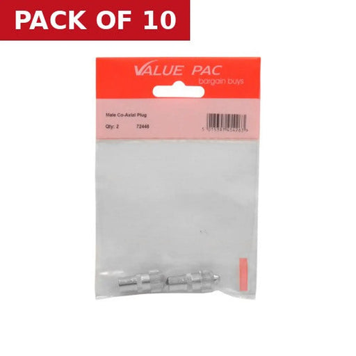 Centurion Male Metal Co-Axial Plug - Pack of 10