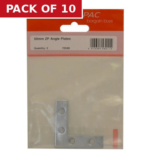 Centurion 50mm ZP Angle Plates 2pk - Pack of 10