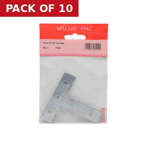 Centurion 75mm (3") ZP Tee Plate - Pack of 10