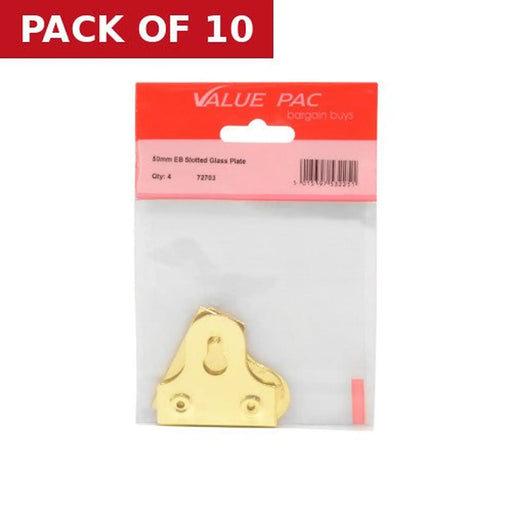 Centurion 50mm EB Slotted Glass Plate 4pk - Pack of 10