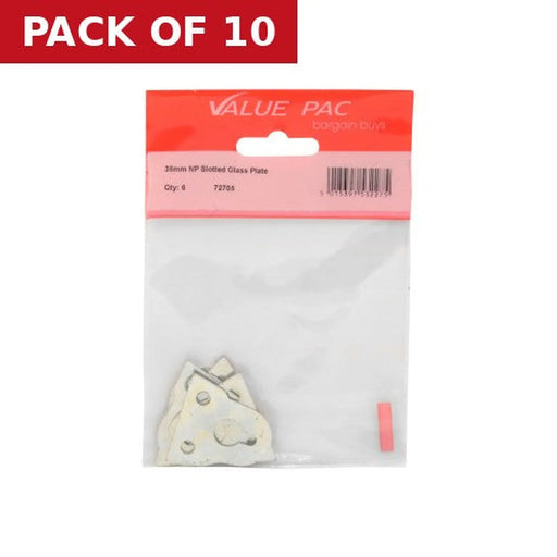 Centurion 38mm NP Slotted Glass Plate (Pack of 4) - Pack of 10