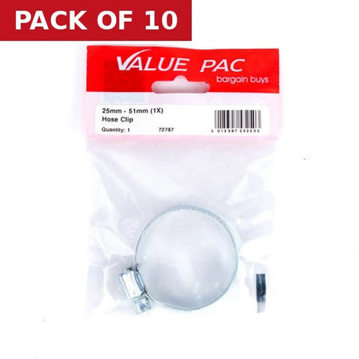Centurion 25mm - 51mm (1X) Hose Clip - Pack of 10
