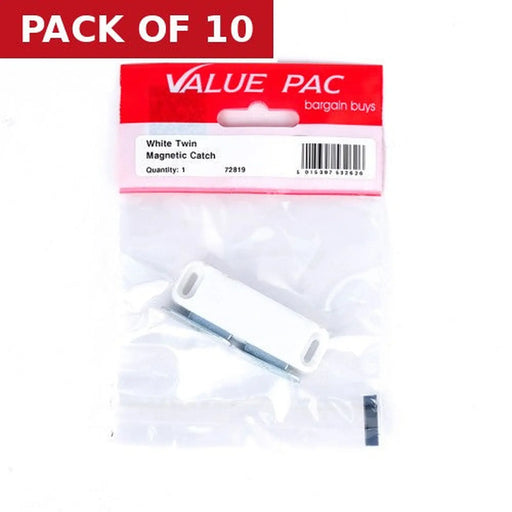Centurion White Twin Magnetic Catch - Pack of 10