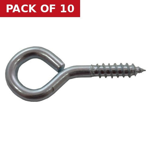 Centurion 100mm ZP Steel Screw Eyes - Pack of 10