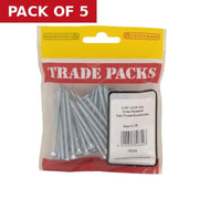 Centurion Pozi Twinthread Countersunk Woodscrews - Zinc Plated - 2 1/2" x 8 - - Pack of 5