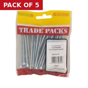 Centurion Pozi Twinthread Countersunk Woodscrews - Zinc Plated - 3" x 10 - - Pack of 5