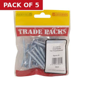 Centurion Pozi Twinthread Countersunk Woodscrews - Zinc Plated - 2" x 12 - - Pack of 5