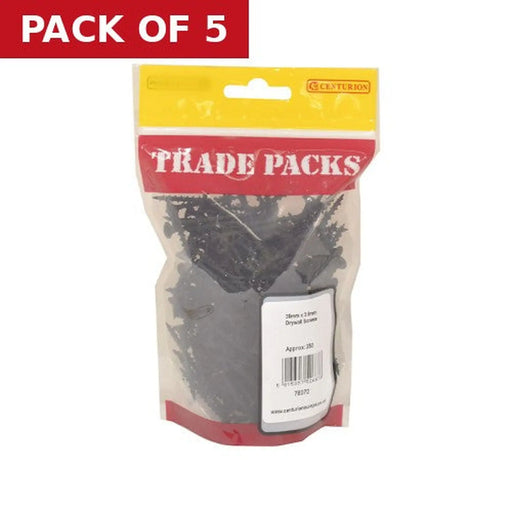 Centurion Drywall Screws - Black Phosphate - 38mm x 3.5mm - (250 PK) - Pack of 5