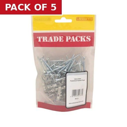 Centurion Plasterboard Fixing Plugs - Metal - 35mm - (28 PK) - Pack of 5