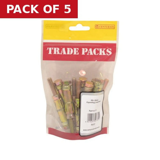 Centurion Expanding Loose Bolt - Zinc Plated - M8 x 25mm - (8 PK) - Pack of 5