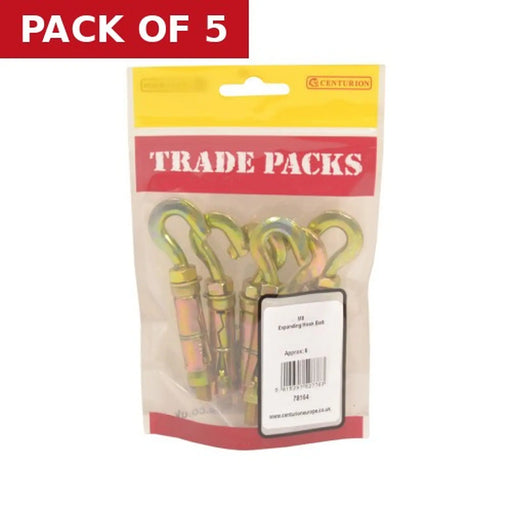 Centurion Expanding Hook Bolt - Zinc Plated - M8 - (6 PK) - Pack of 5