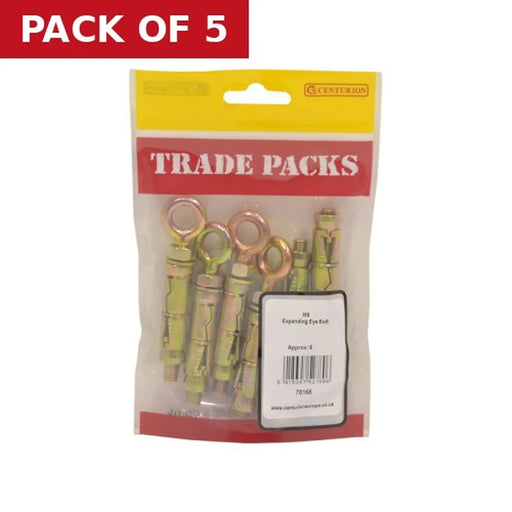 Centurion Expanding Eye Bolts - Zinc Plated - M8 - (6 PK) - Pack of 5