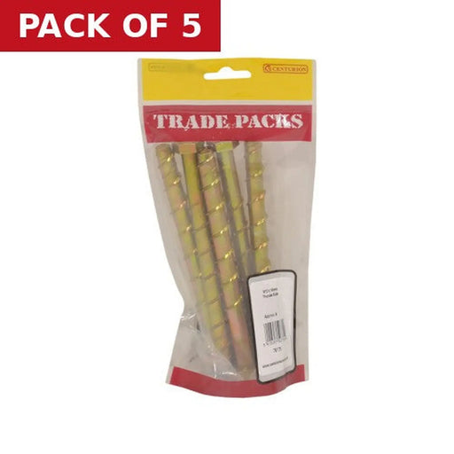 Centurion Thunder Bolts - Zinc Yellow Passivated - M12 x 150mm - (6 PK) - Pack of 5