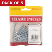 Centurion Machine Screws & Nuts - Zinc Plated - M4 x 50mm - (20 PK) - Pack of 5