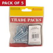 Centurion Machine Screws & Nuts - Zinc Plated - M5 x 40mm - (20 PK) - Pack of 5