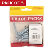 Centurion Machine Screws & Nuts - Zinc Plated - M6 x 40mm - (10 PK) - Pack of 5