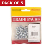 Centurion Steel Hex Nuts - Zinc Plated - M8 - (20 PK) - Pack of 5