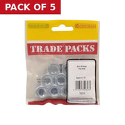 Centurion Steel Hex Nuts - Zinc Plated - M12 - (10 PK) - Pack of 5