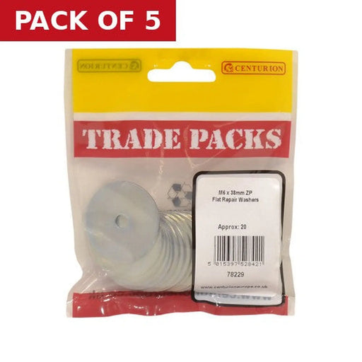 Centurion Flat Repair Washers - Zinc Plated - M6 x 38mm - (20 PK) - Pack of 5