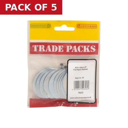 Centurion Flat Repair Washers - Zinc Plated - M10 x 50mm - (10 PK) - Pack of 5