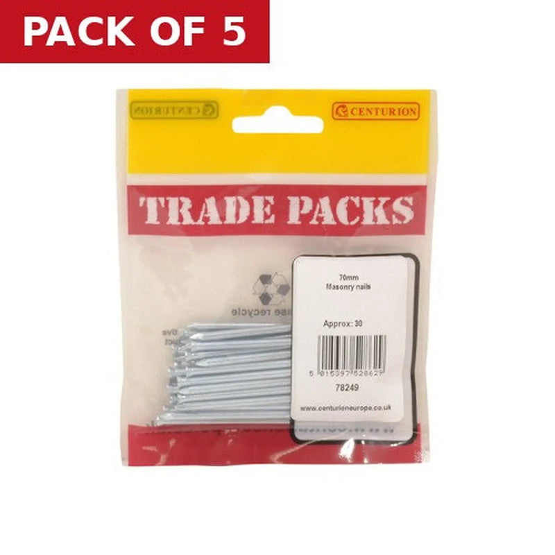 Centurion Masonry Nails - 70mm - (30 PK) - Pack of 5