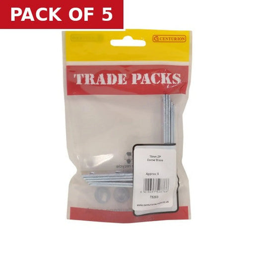 Centurion Corner Brace - Zinc Plated - 75mm - (5 PK)