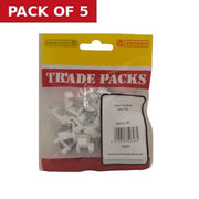 Centurion Flat Cable Clips - White - 2.5mm - (40 PK) - Pack of 5