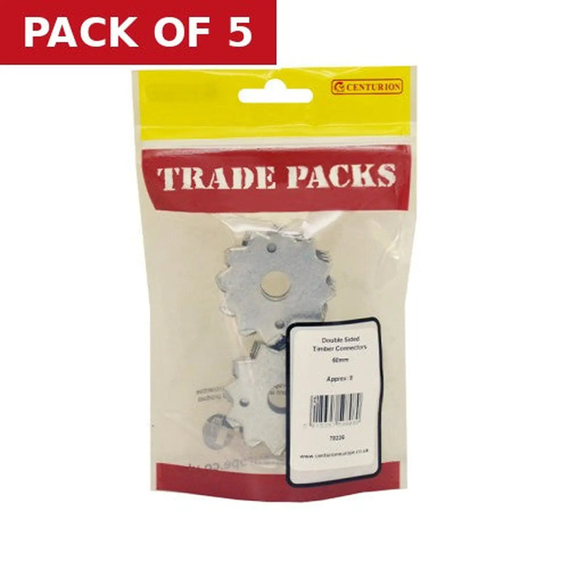Centurion Double Sided Timber Connectors  - 50mm - (8PK) - Pack of 5