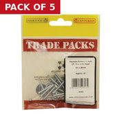 Centurion Machine Screws & Nuts - Zinc Plated - Slot CSK Head - M3 x 25mm - - Pack of 5